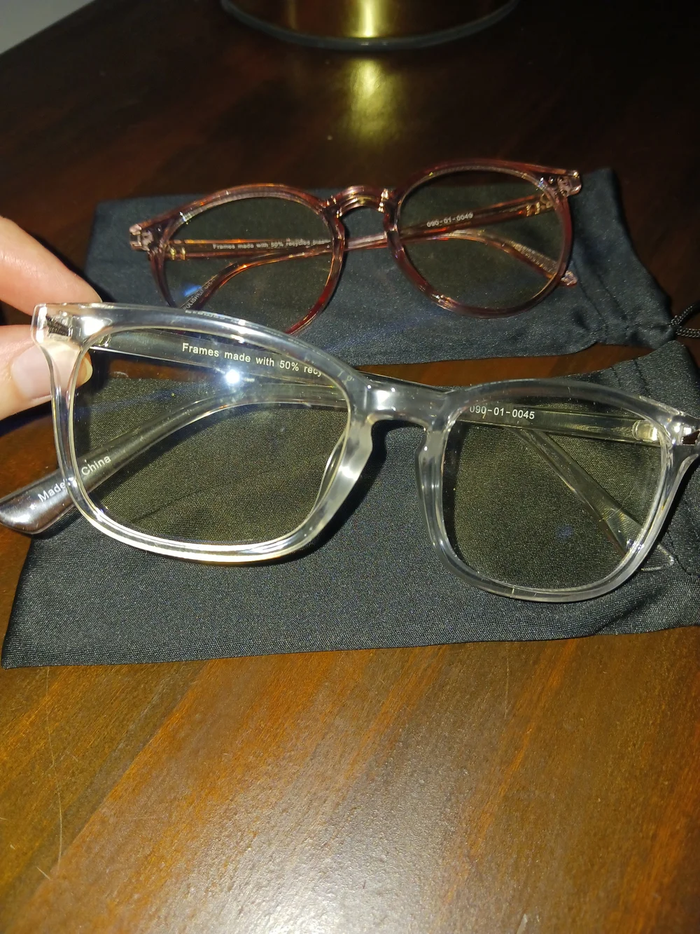 Lot Of 2 Blue Light Glasses Clear Pink